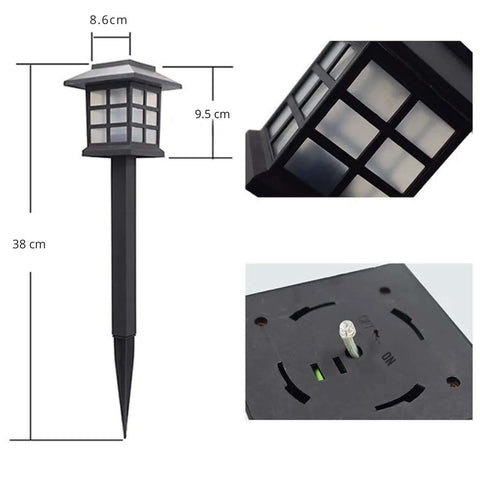 Lampara Solar para Jardin X6 Unidades - Luz Blanca